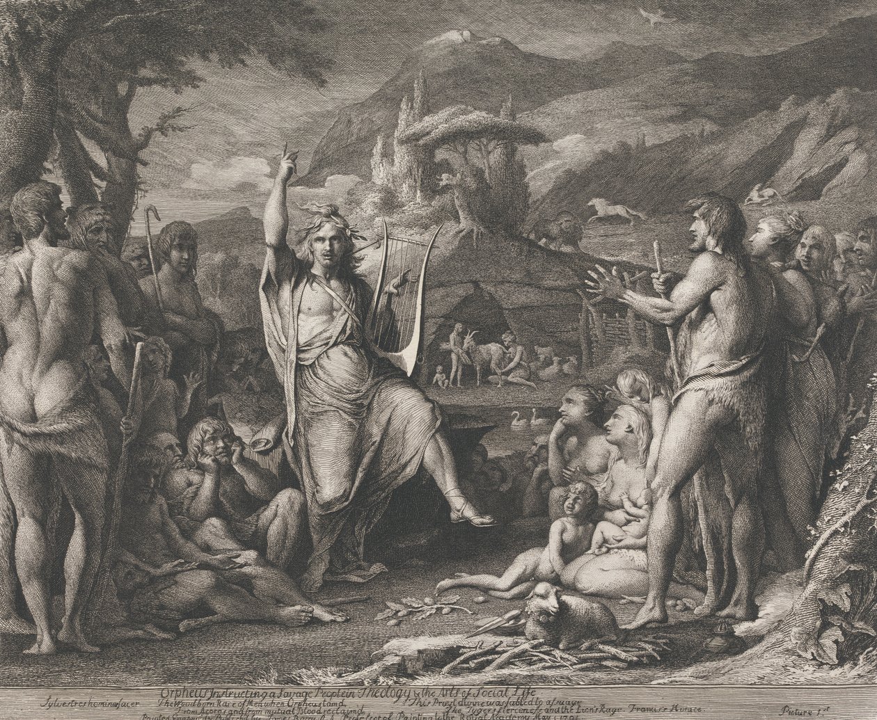 Orpheus Instructing in Theology (Designs for the Walls of the Great Room of Society for the Encouragement of the Arts) by James Barry