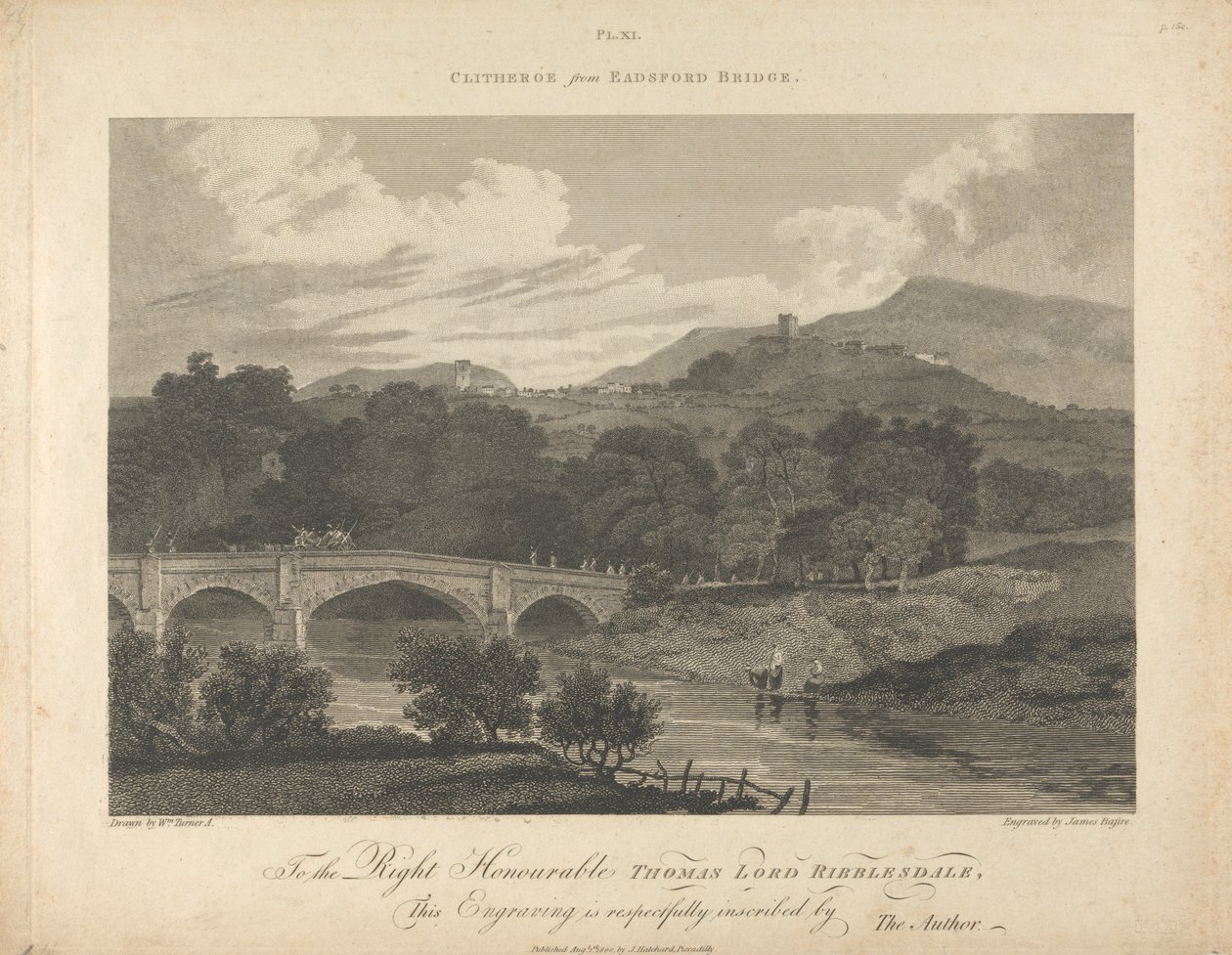 Clitheros from Eadsford Bridge by James Basire