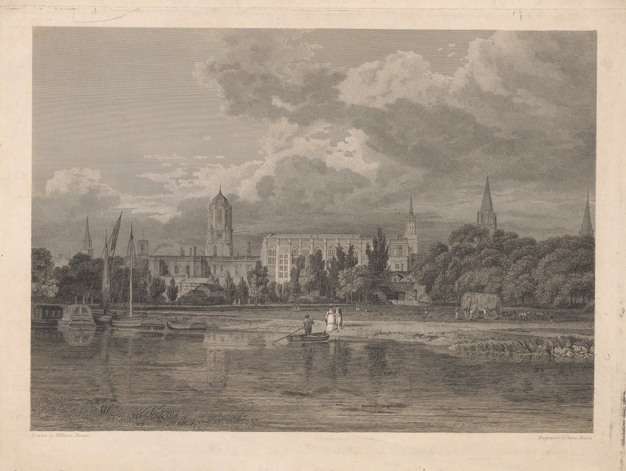 South View of Christ Church, etc. from the Meadows by James Basire