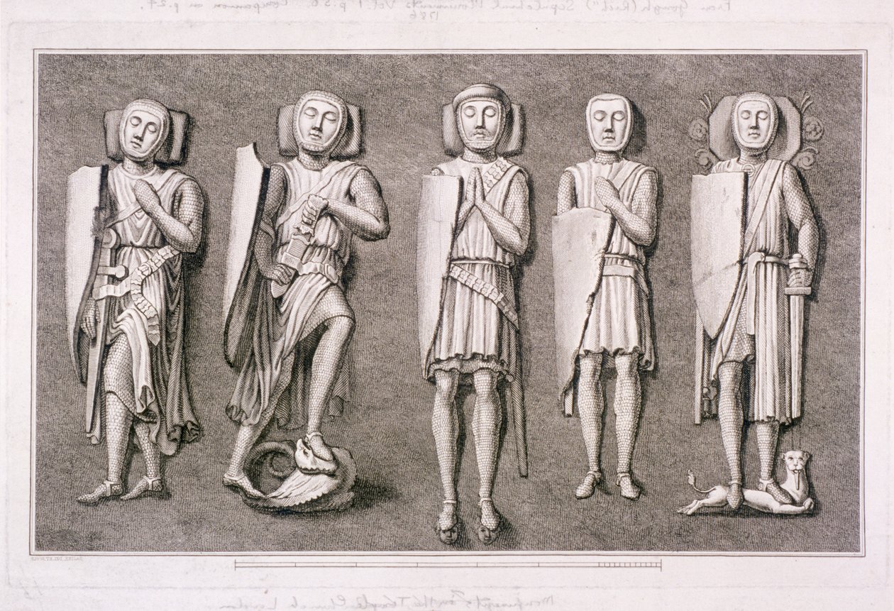 Five Effigies of Knights from Temple Church, London by James Basire I