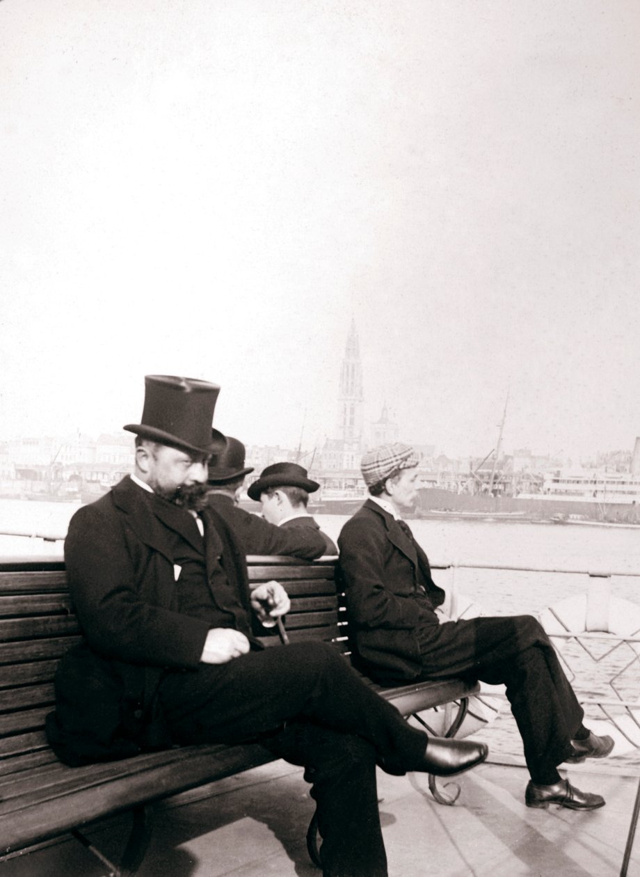Passengers on a Ferry, Rotterdam, 1898 by James Batkin
