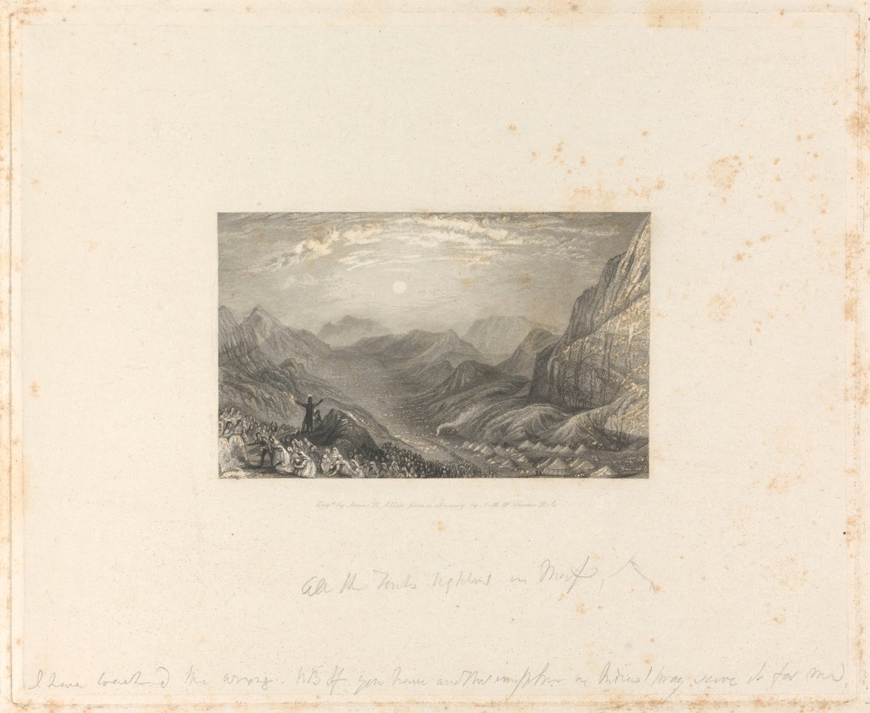 The Valley in Which the Children of Israel Were Encamped, Mount Sinai in the Distance by James Baylis Allen