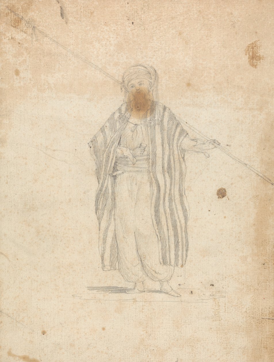 Man Wearing a Burnoose and Carrying a Spear by James Bruce