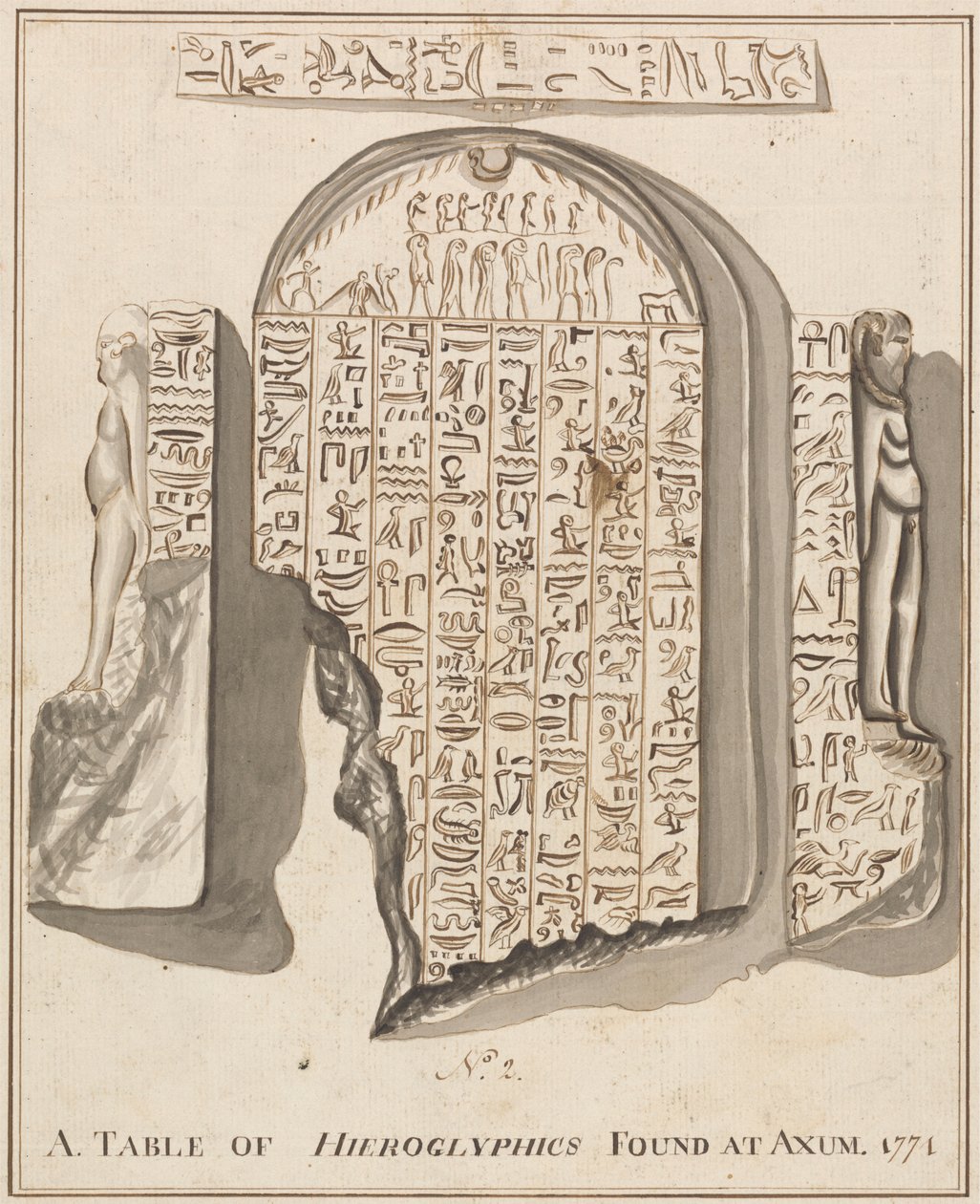 Table of Hieroglyphics Found at Axum by James Bruce