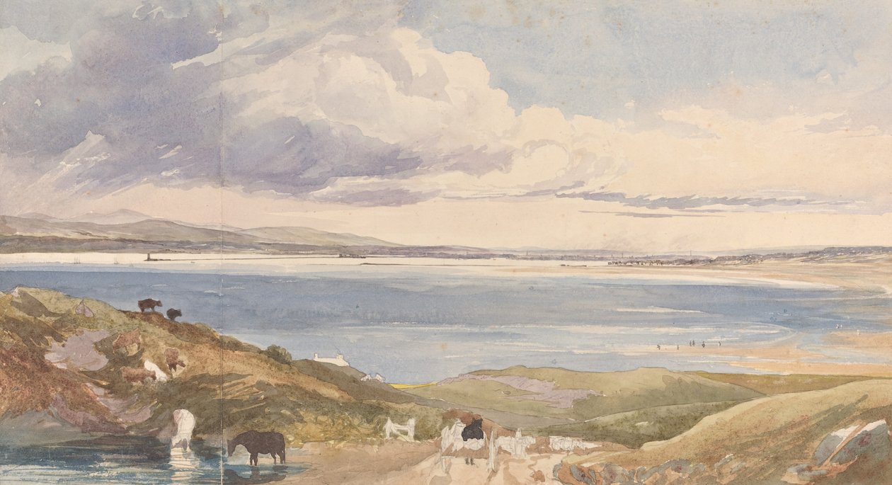 Landscape by the Shore with Road in Foreground by James Bulwer