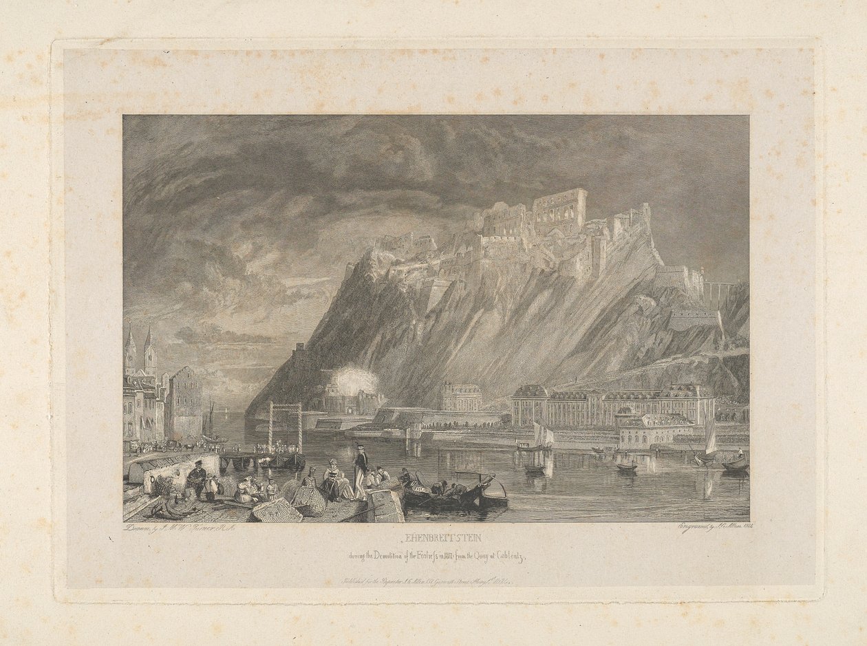 Ehenbreitstein, During the Demolition of the Fortress in 1817 from the Quay at Coblentz by James C. Allen