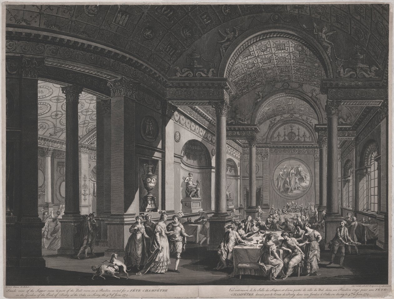 Fete Champetre, 9 June 1774 (Inside of the Supper-Room) by James Caldwall