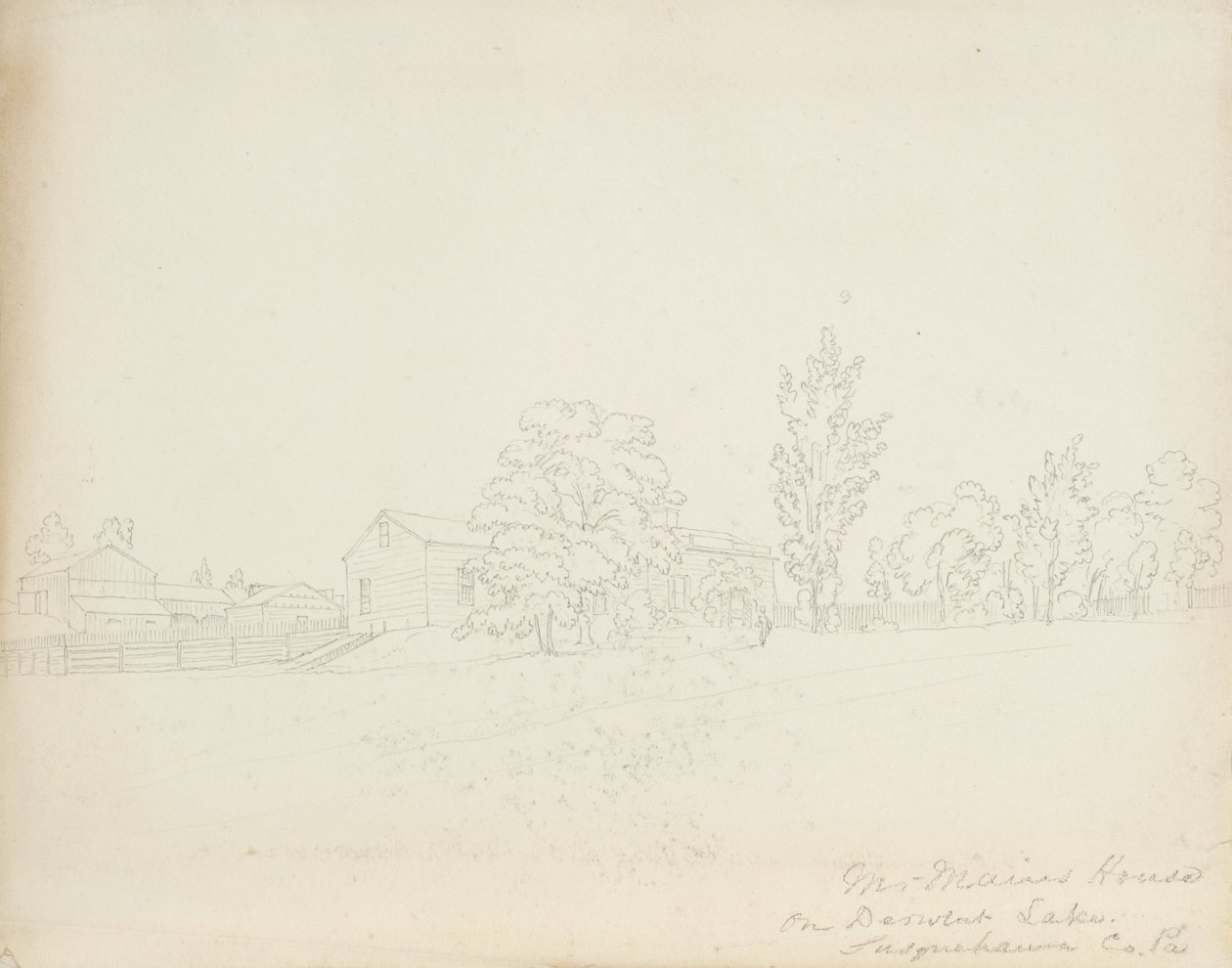 Mr. Mains House on Derwent Lake, Susquehanna Co. Pa. by James David Smillie