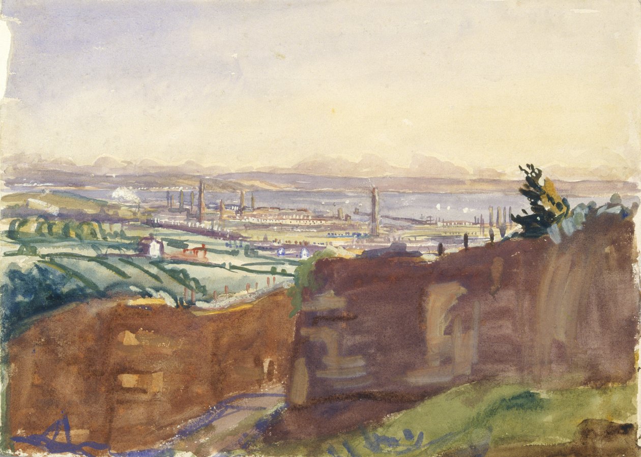 Llanelli from Furnace Quarry by James Dickson Innes