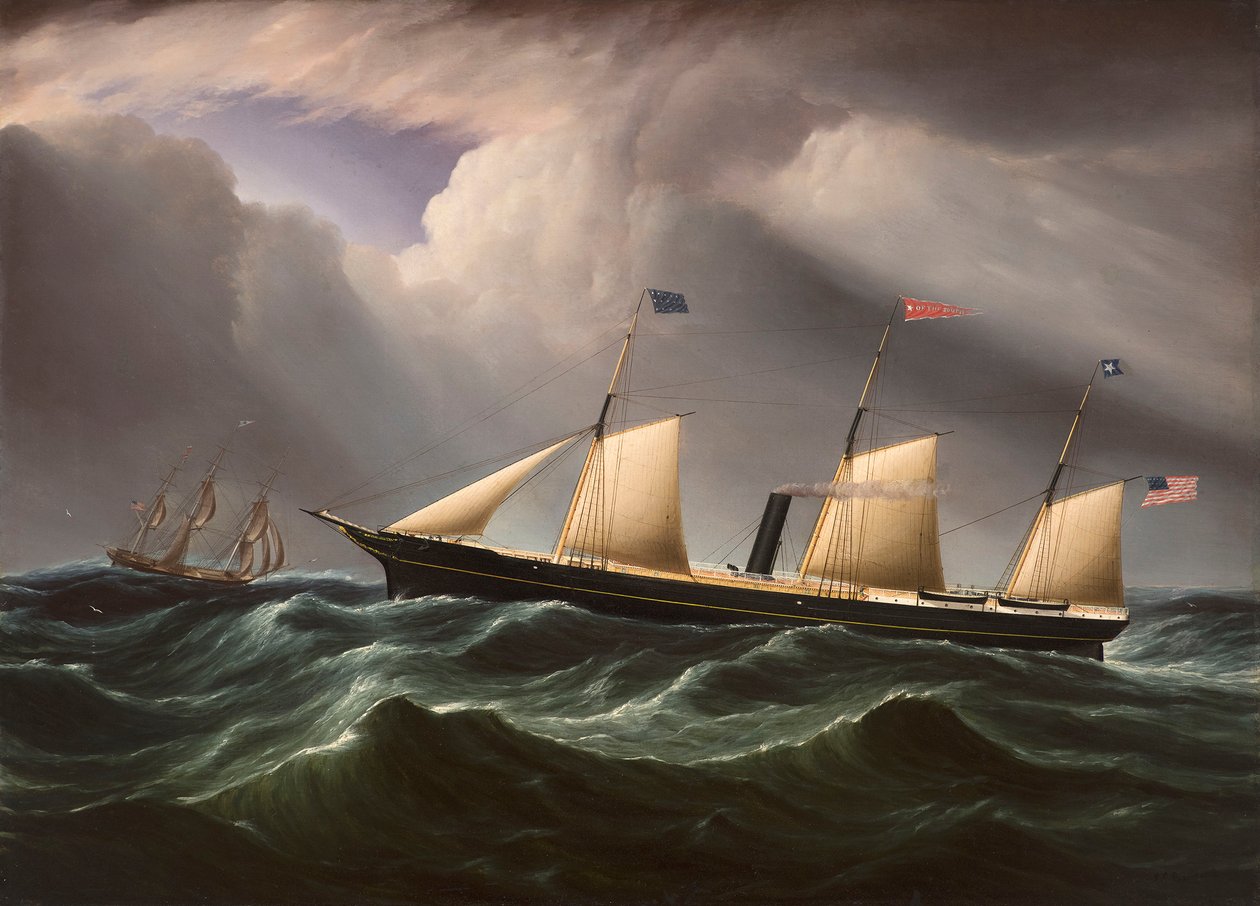 Early Screw Steamer Star of the South in Heavy Seas by James E. Buttersworth