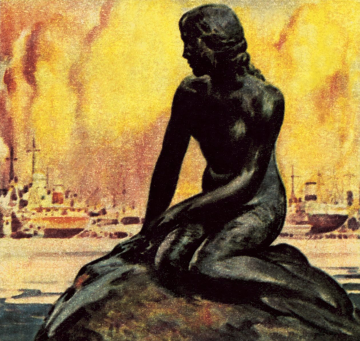 Little Mermaid Statue in Copenhagen by James Edwin McConnell