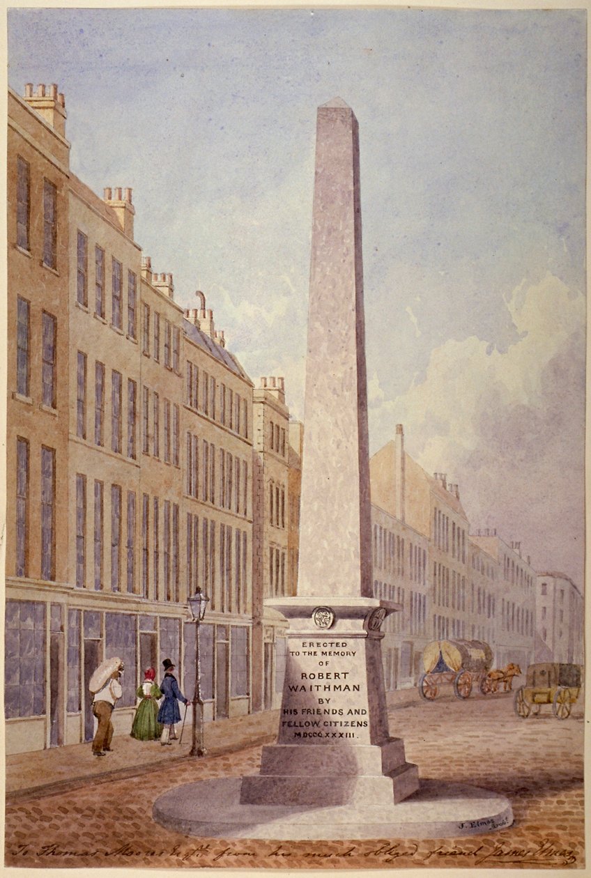 Monument at the Junction of Farringdon Street and Fleet Street, City of London by James Elmes