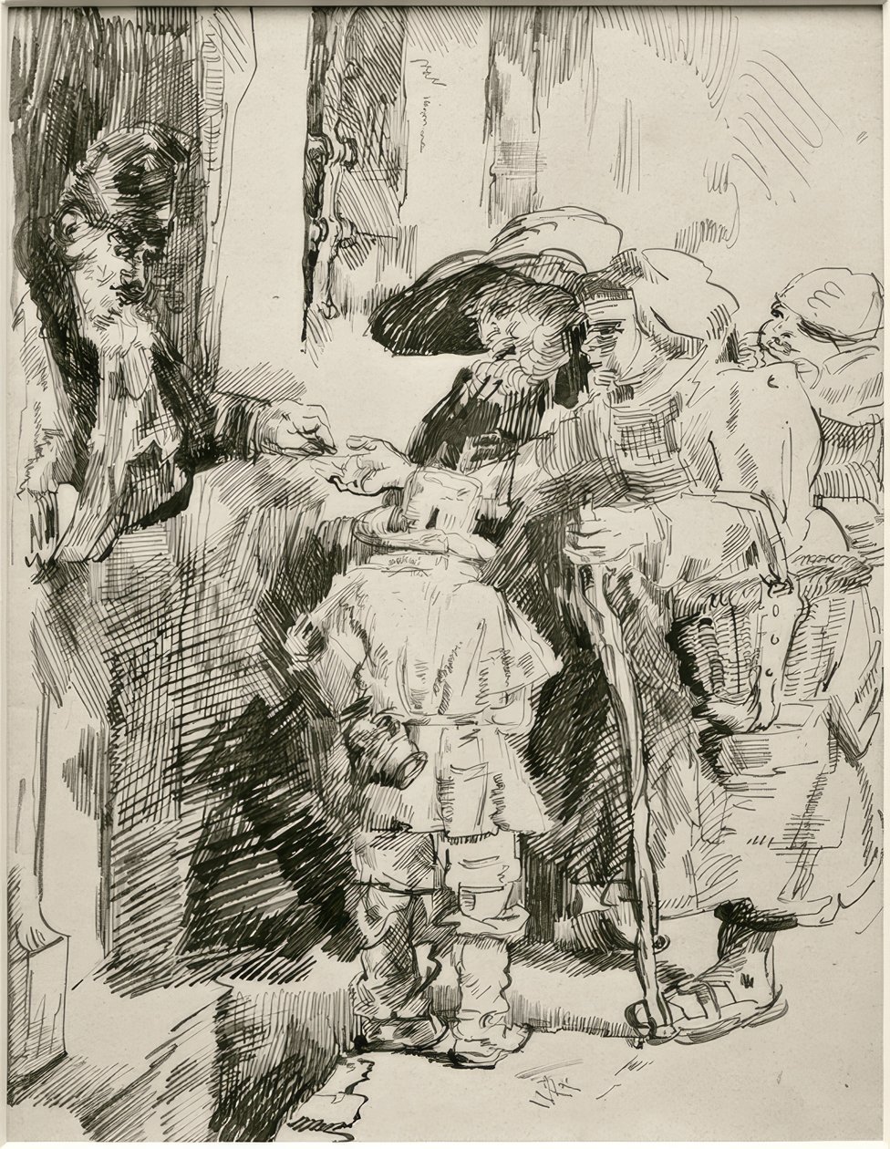 The Beggars at the Door by James Sidney Ensor