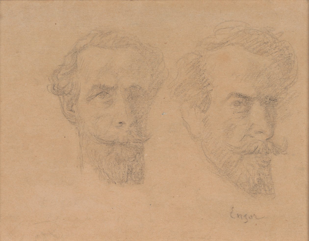 Double Self Portrait by James Ensor