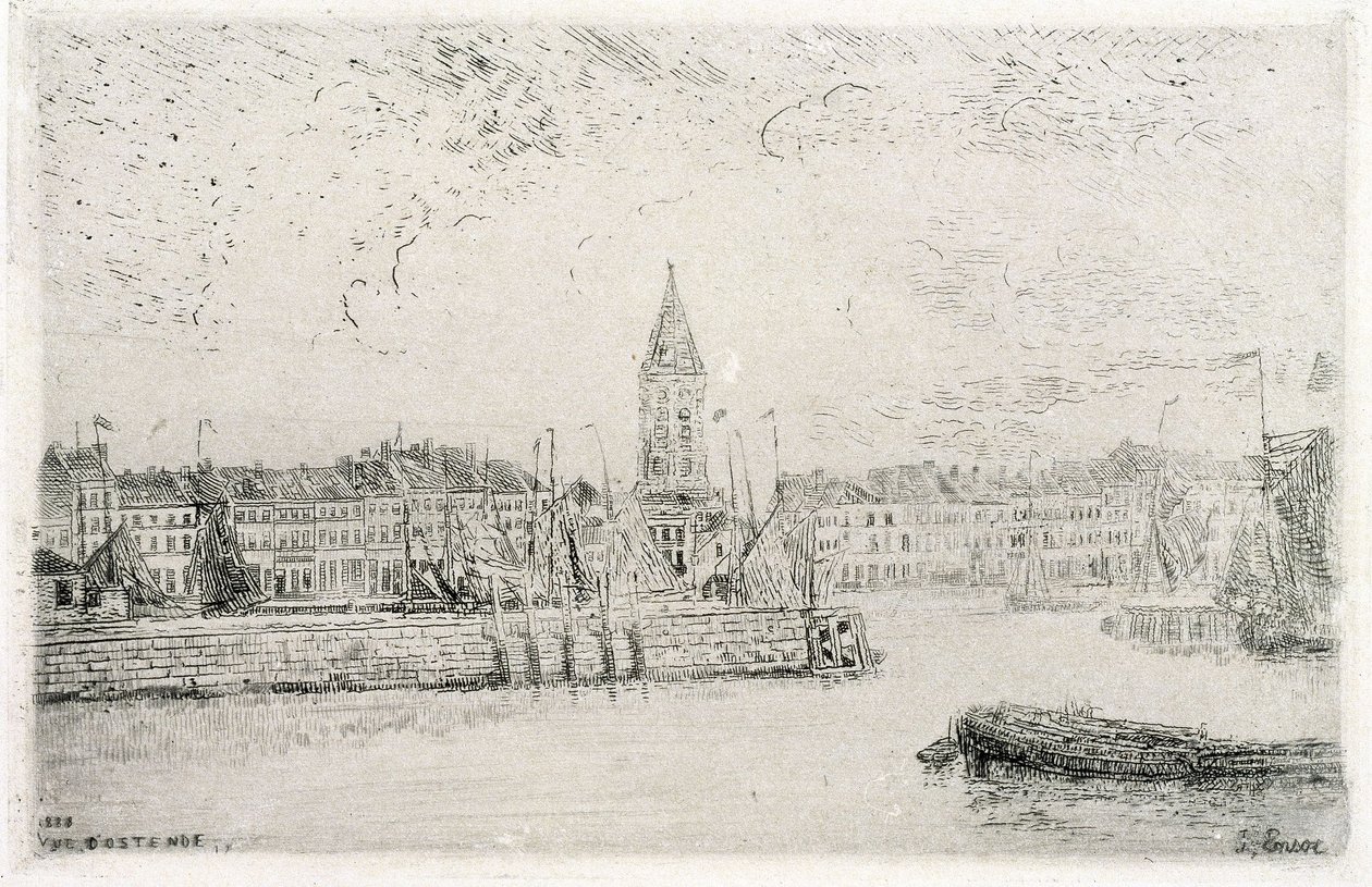 View of Ostend in the East by James Ensor