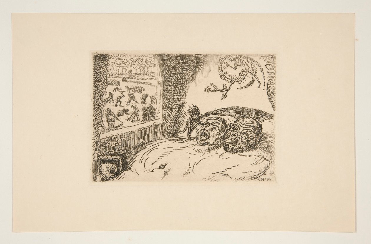 Sloth, from the portfolio The Deadly Sins by James Ensor