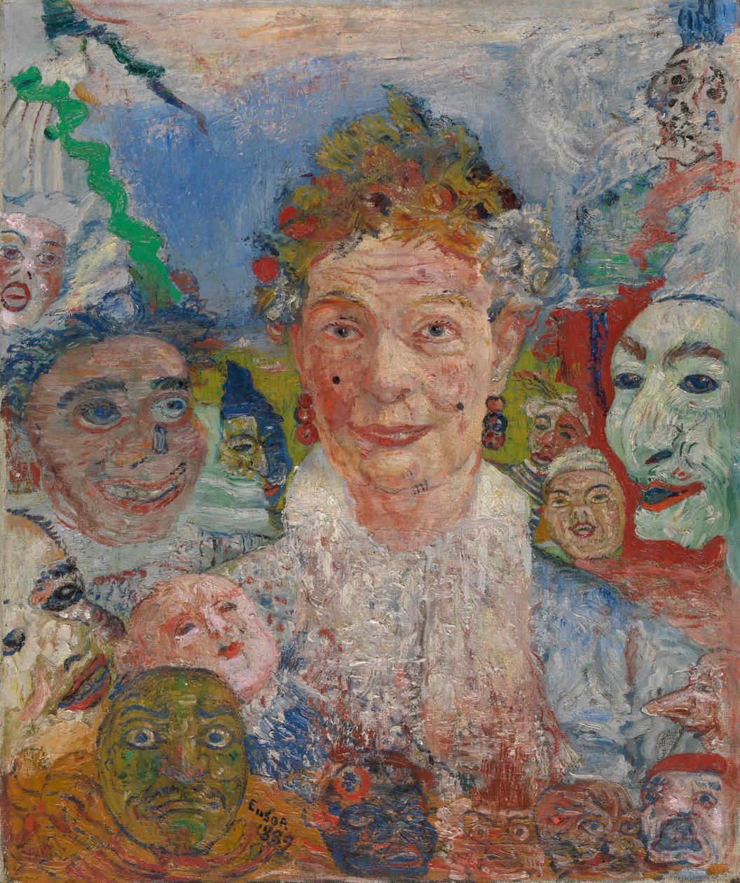 Old Lady with Masks by James Ensor
