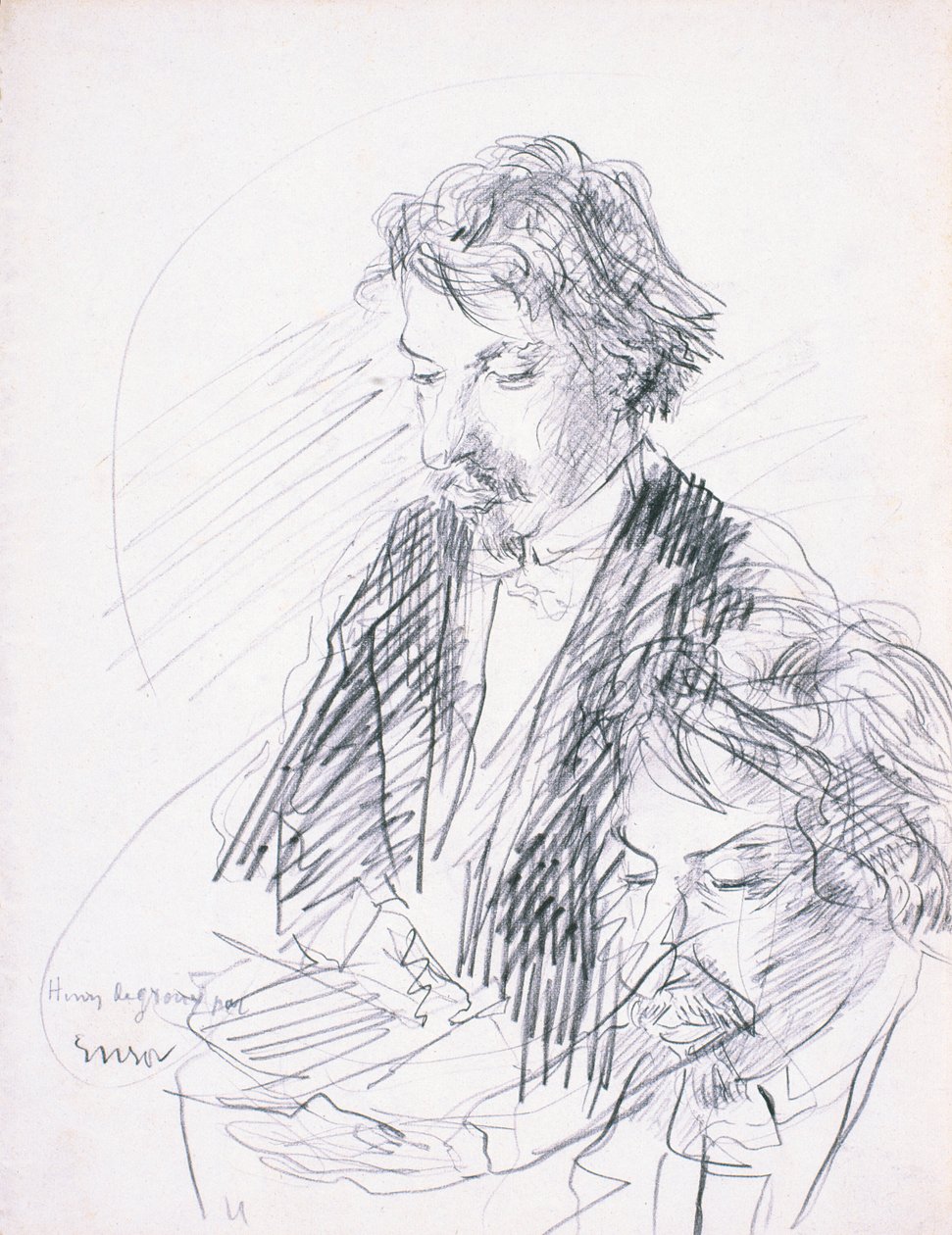 Portrait of the artist, Henry de Groux by James Ensor