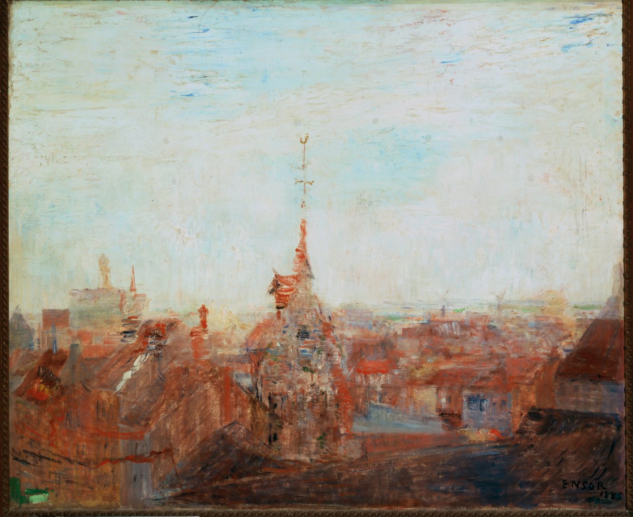 Roofs in Ostende by James Ensor