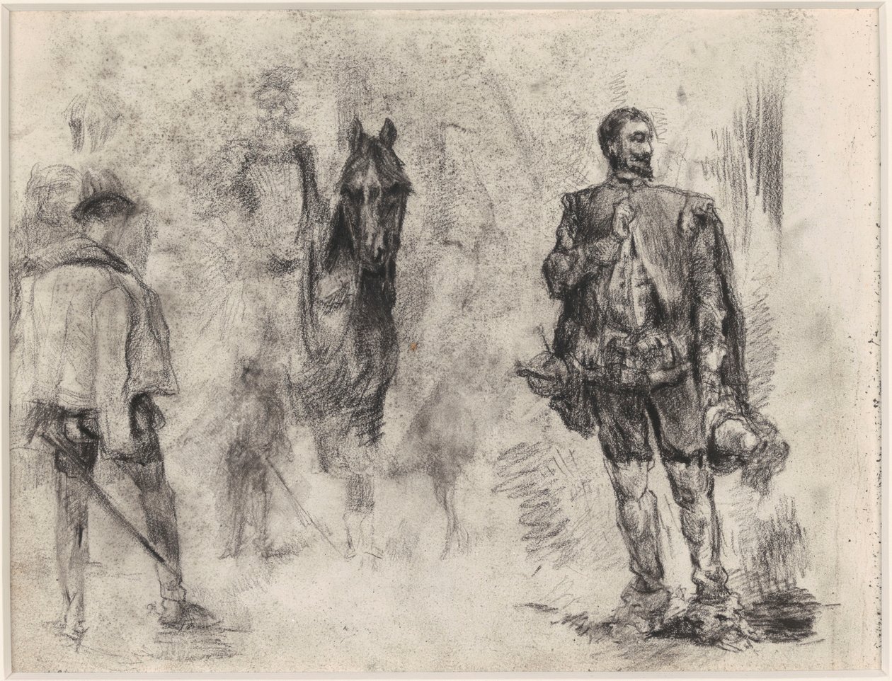 Spaniard Seen from Behind, Horseman and Spaniard with One Raised Finger by James Ensor