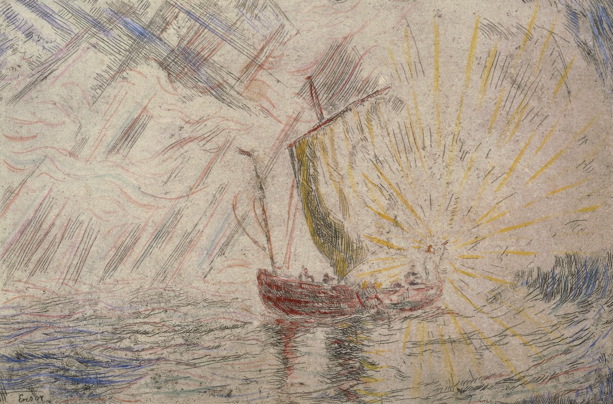The Christ calming the tempest by James Ensor