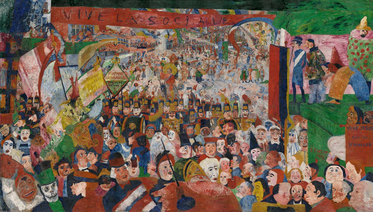 The Entry of Christ into Brussels in 1889, 1888 by James Ensor