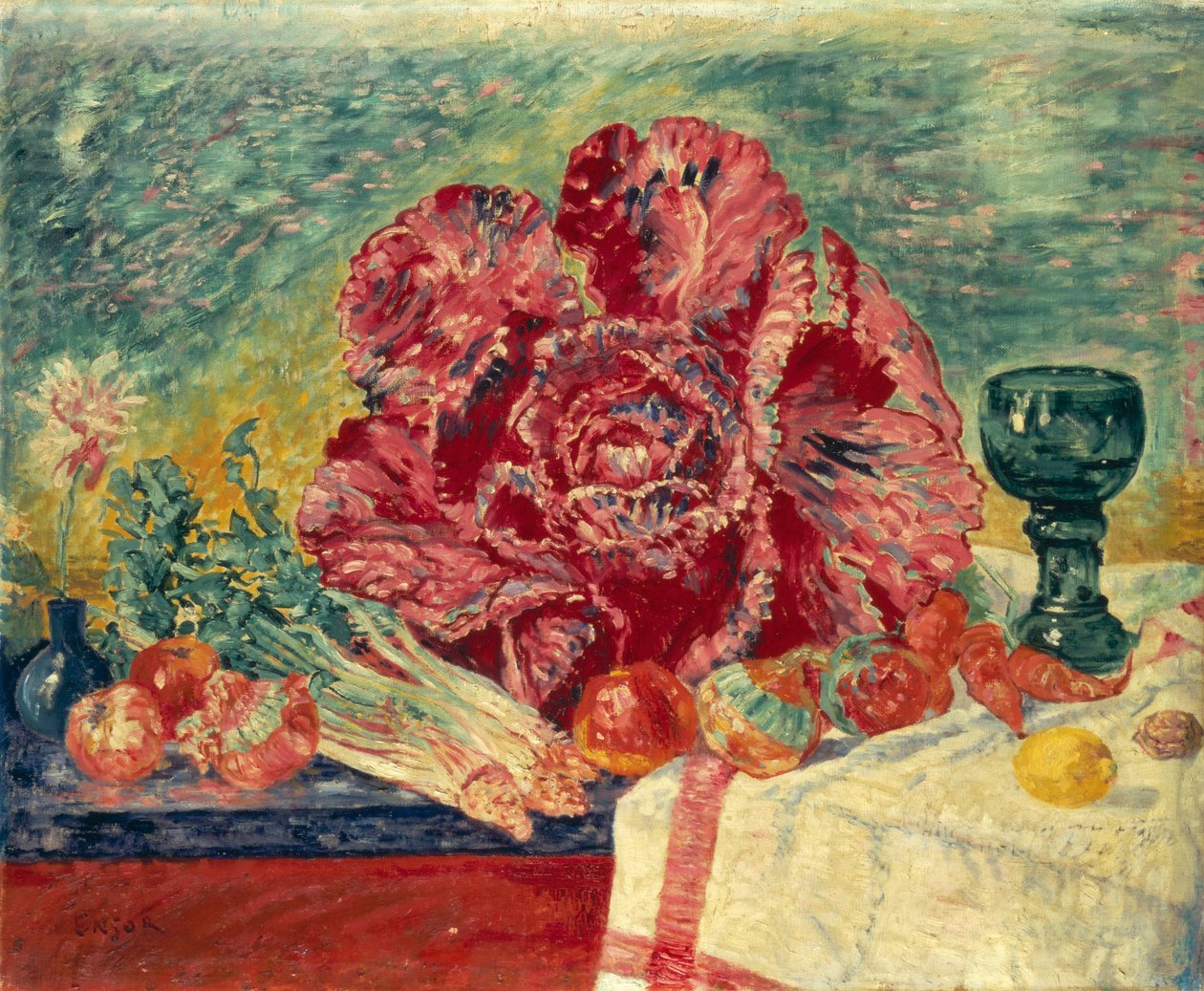 The Red Cabbage by James Ensor