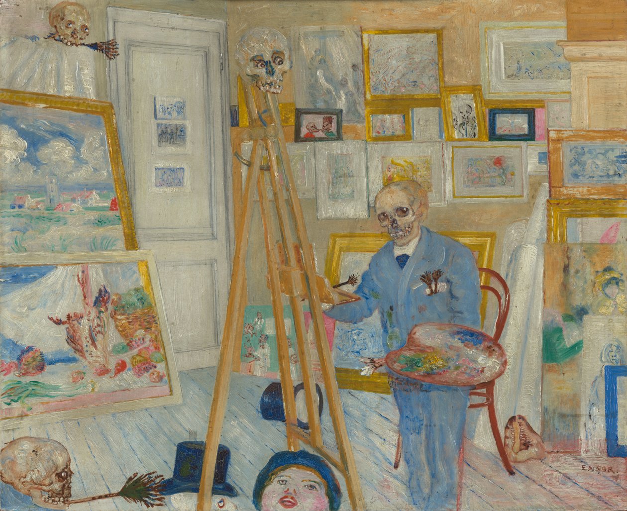 The Skeleton Painter by James Ensor