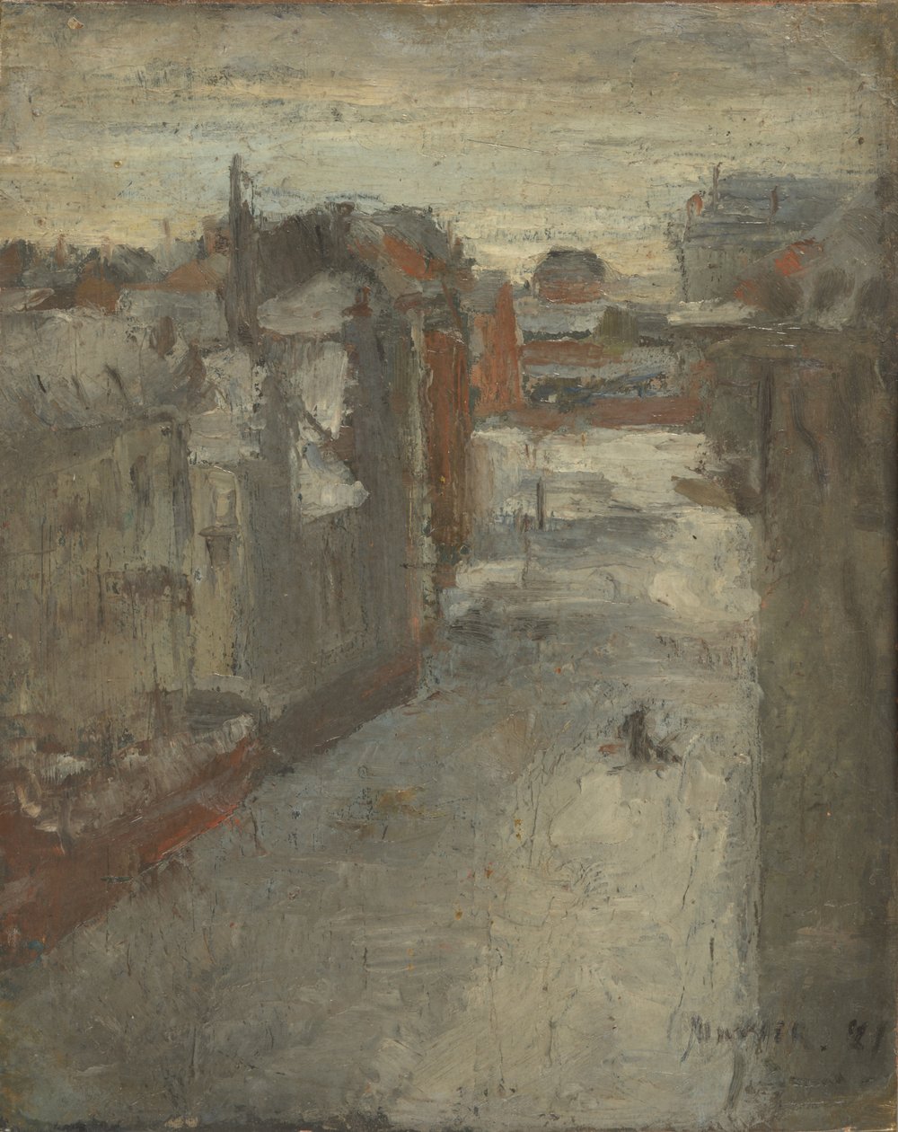 The Van Iseghemlaan in the Snow by James Ensor