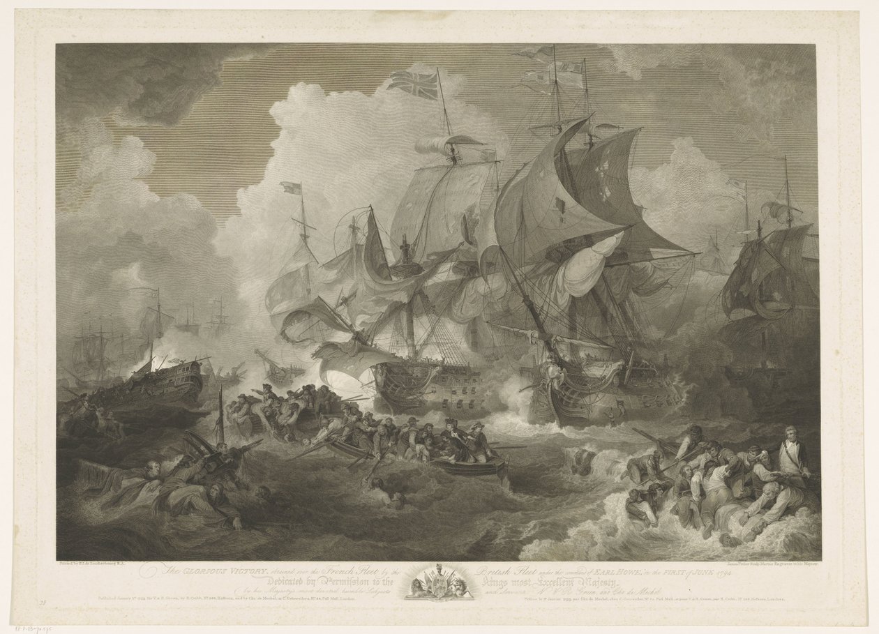 Victory of the English Fleet over the French Fleet, 1794 by James Fittler