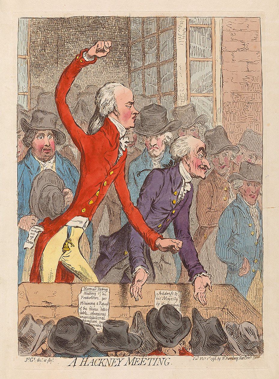 A Hackney Meeting by James Gillray