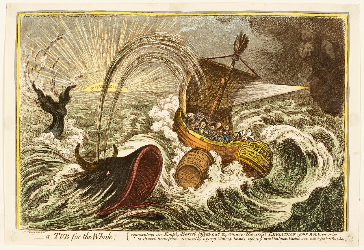 A Tub for the Whale by James Gillray