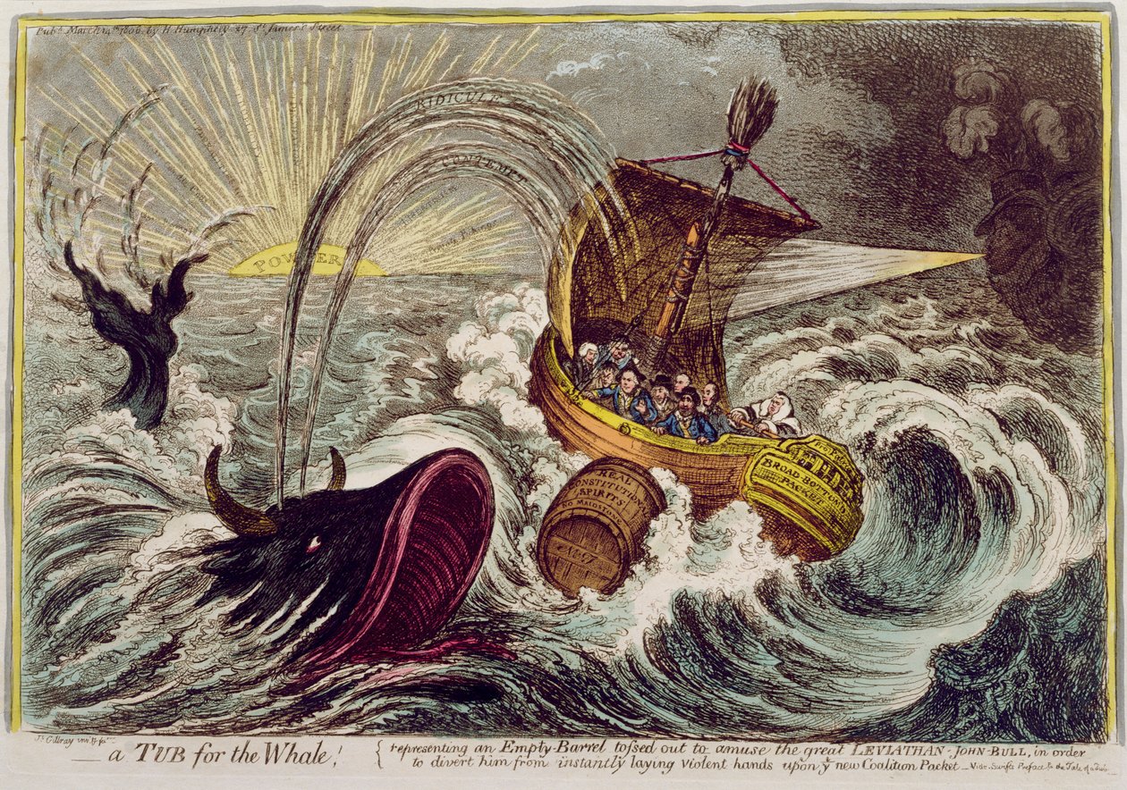 A Tub for the Whale! by James Gillray