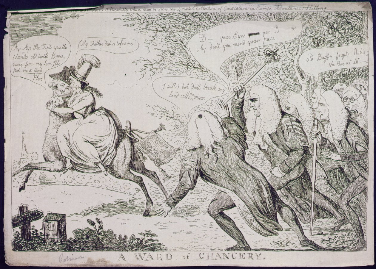 A Ward of Chancery by James Gillray