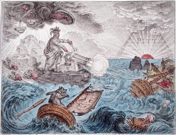 Bruin in his Boat, or The Manager in Distress by James Gillray