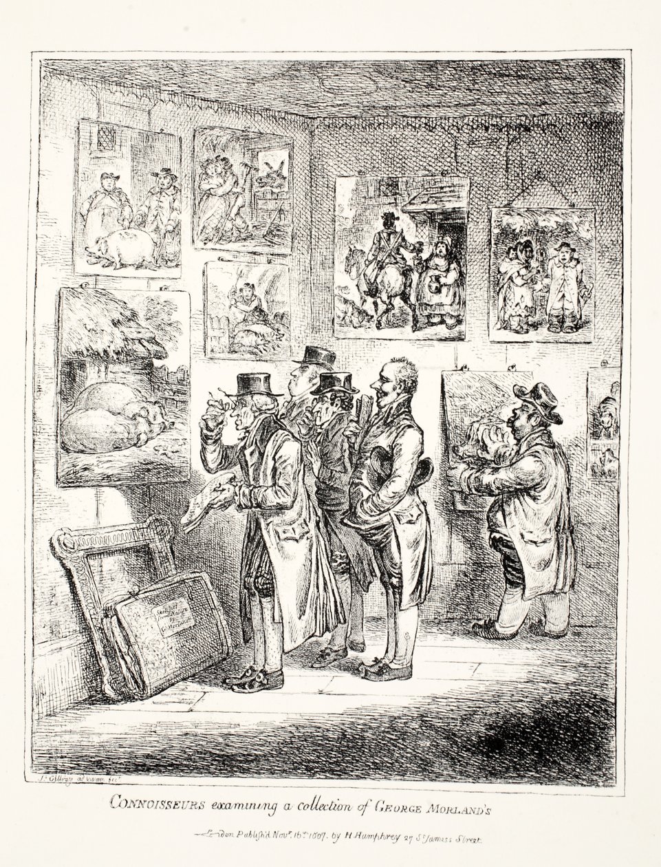 Connoisseurs Examining a Collection of George Morland