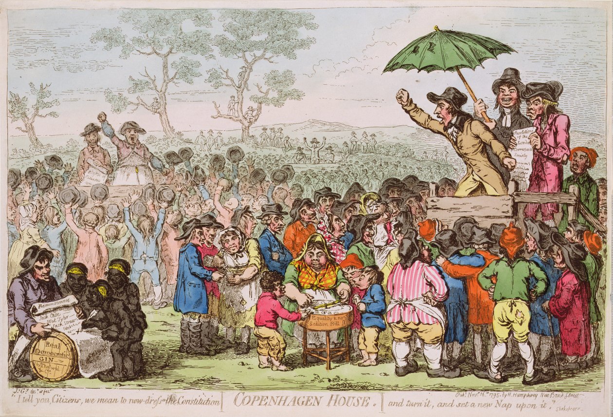Copenhagen House, pub. by H. Humphrey, 1795 by James Gillray