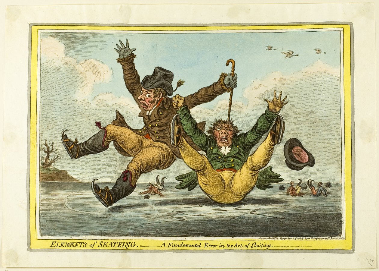 Elements of Skating: A Fundamental Error in the Art of Skating by James Gillray
