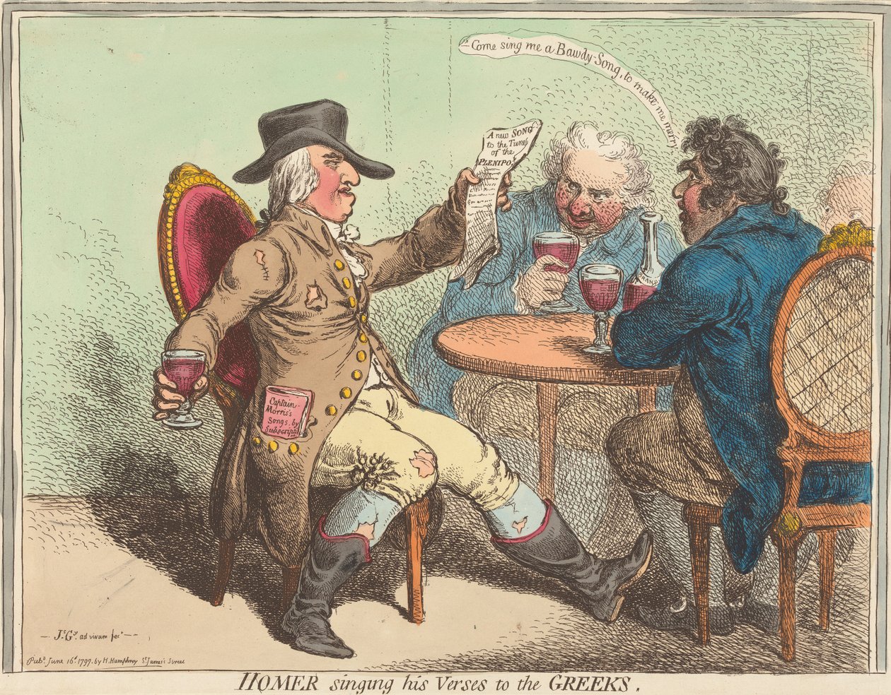 Homer Singing His Verses to the Greeks by James Gillray