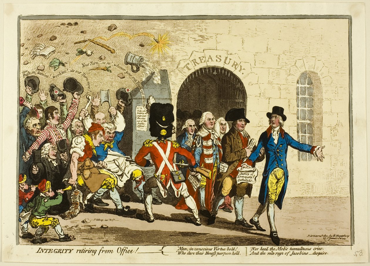 Integrity Retiring from Office by James Gillray