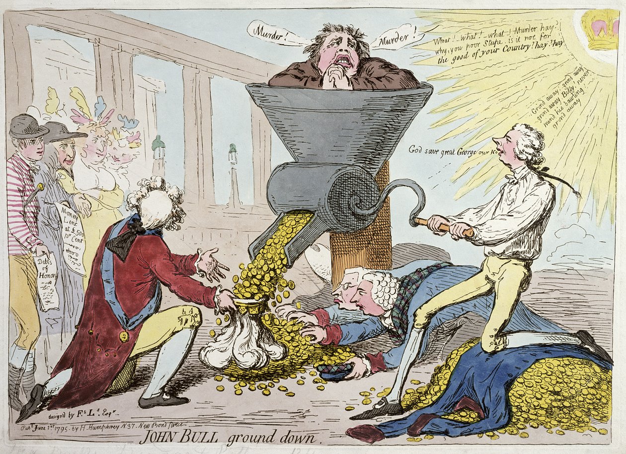 John Bull Ground Down by James Gillray