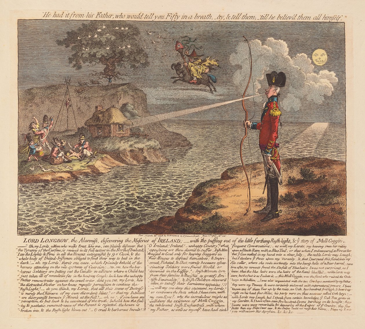 Lord Longbow, the Alarmist, Discovering the Miseries of Ireland, pub. 1798