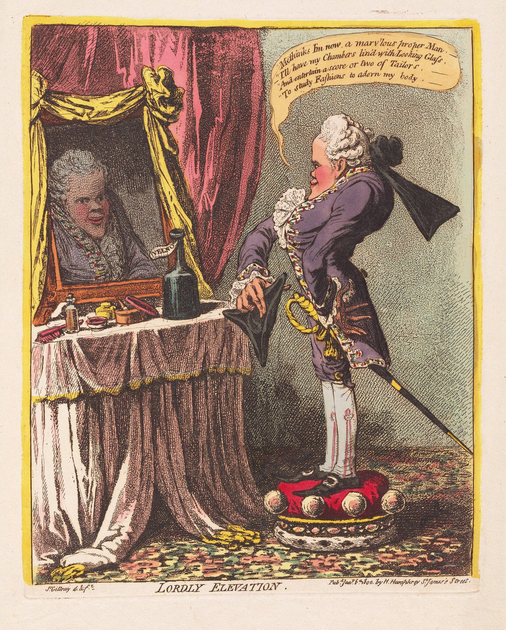 Lordly Elevation by James Gillray