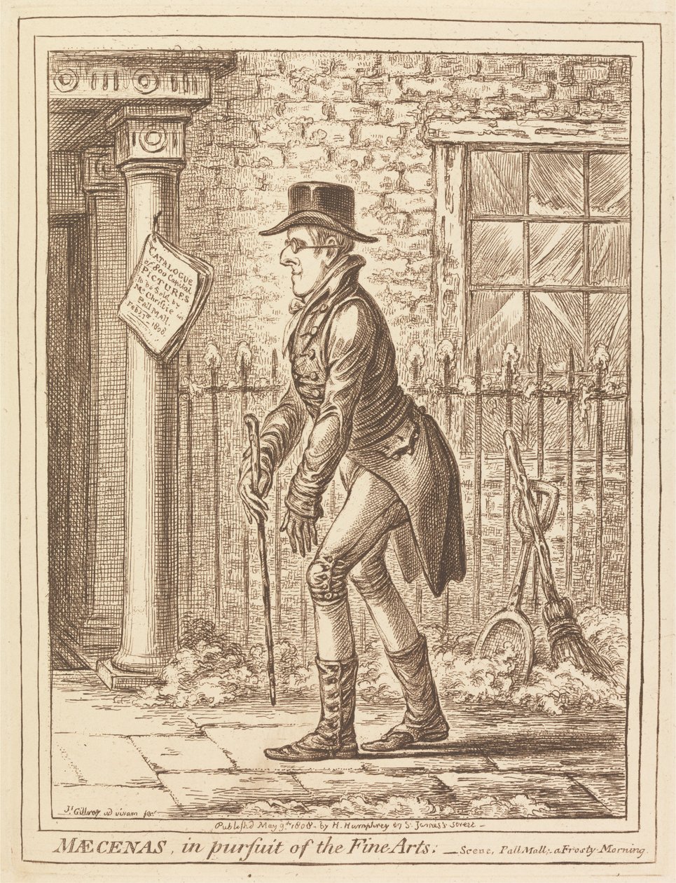 Maecenas, in Pursuit of the Fine Arts by James Gillray