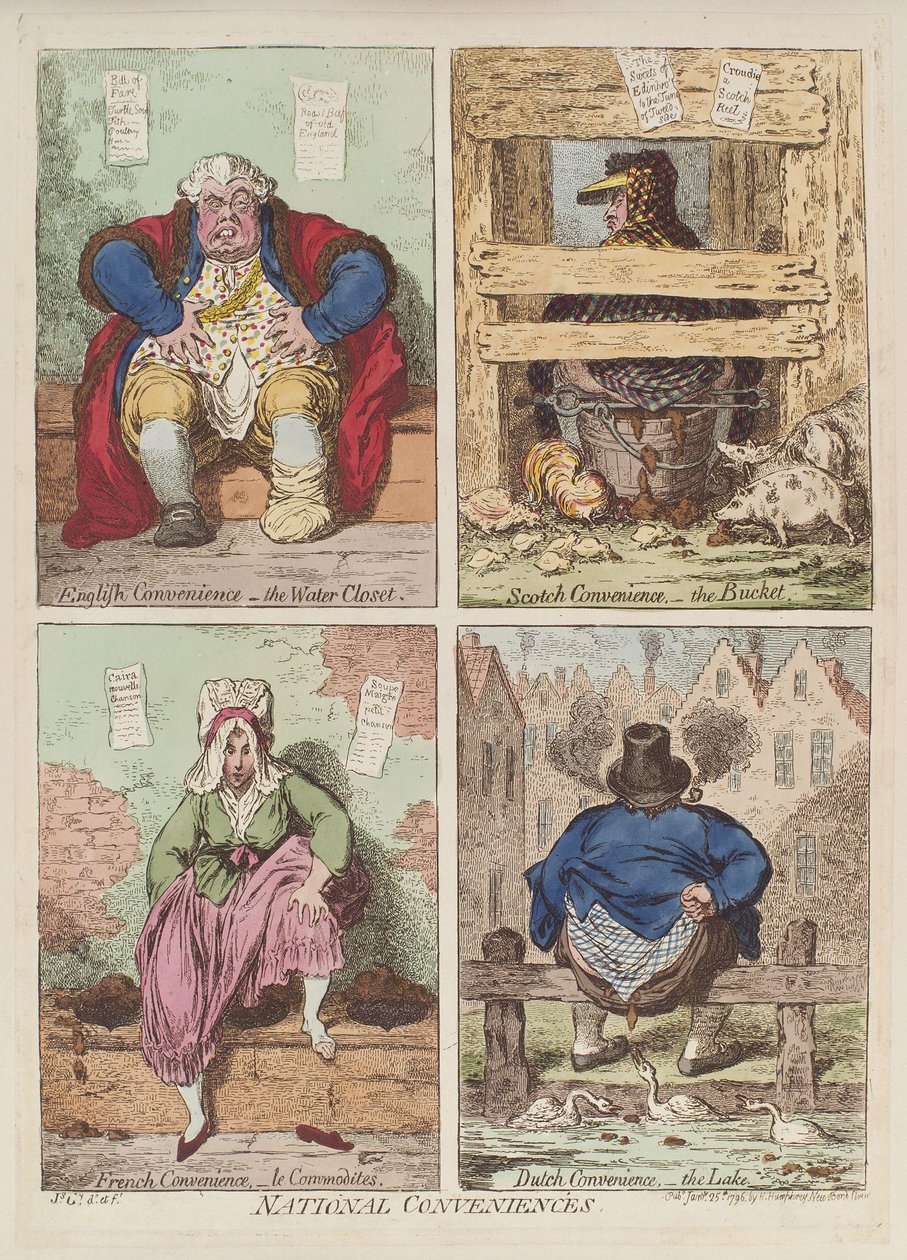National Conveniences, 1769 by James Gillray