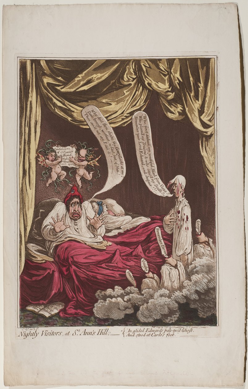 Nightly Visitors at St Anns Hill, 1798 by James Gillray