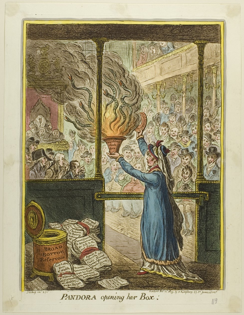 Pandora Opening her Box by James Gillray