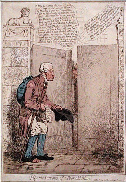 Pity the Sorrows of a Poor Old Man by James Gillray