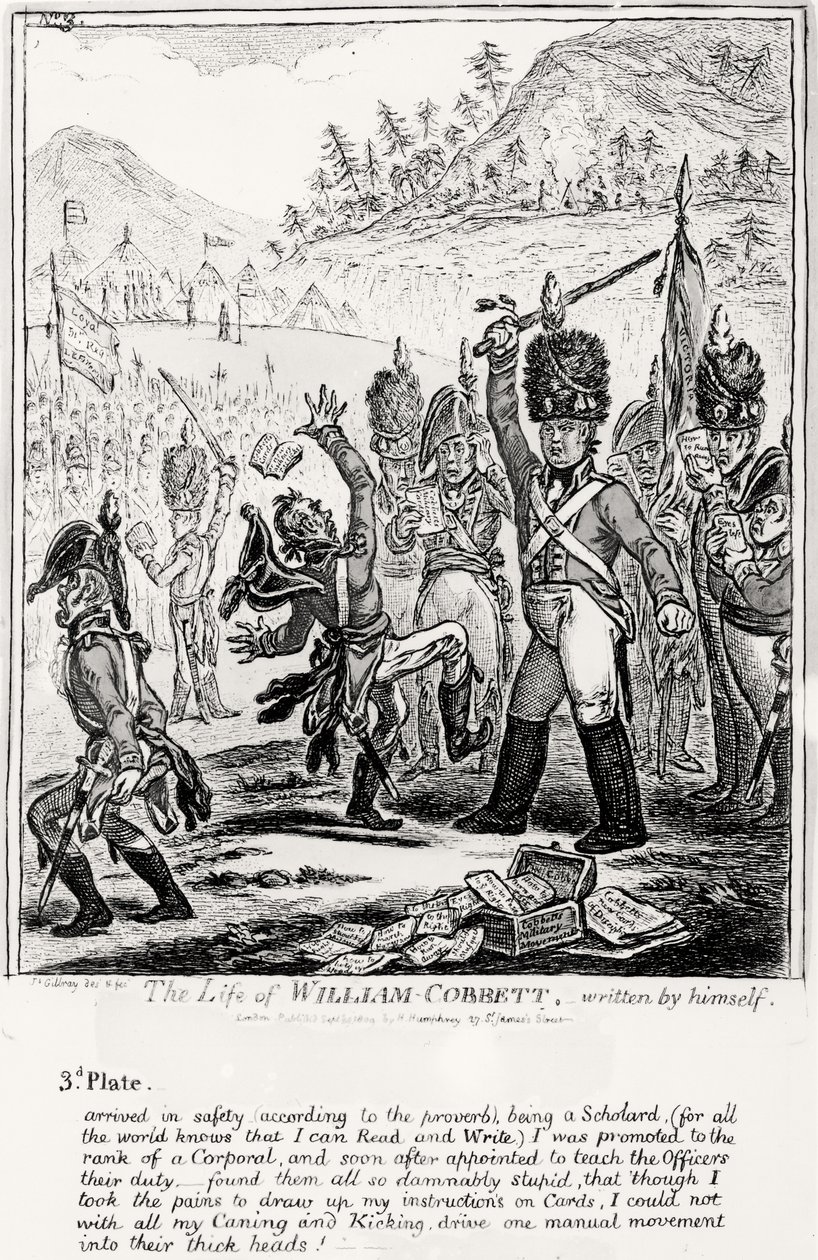 Plate 3, from The Life of William Cobbett, written by himself, pub. by H. Humphrey by James Gillray