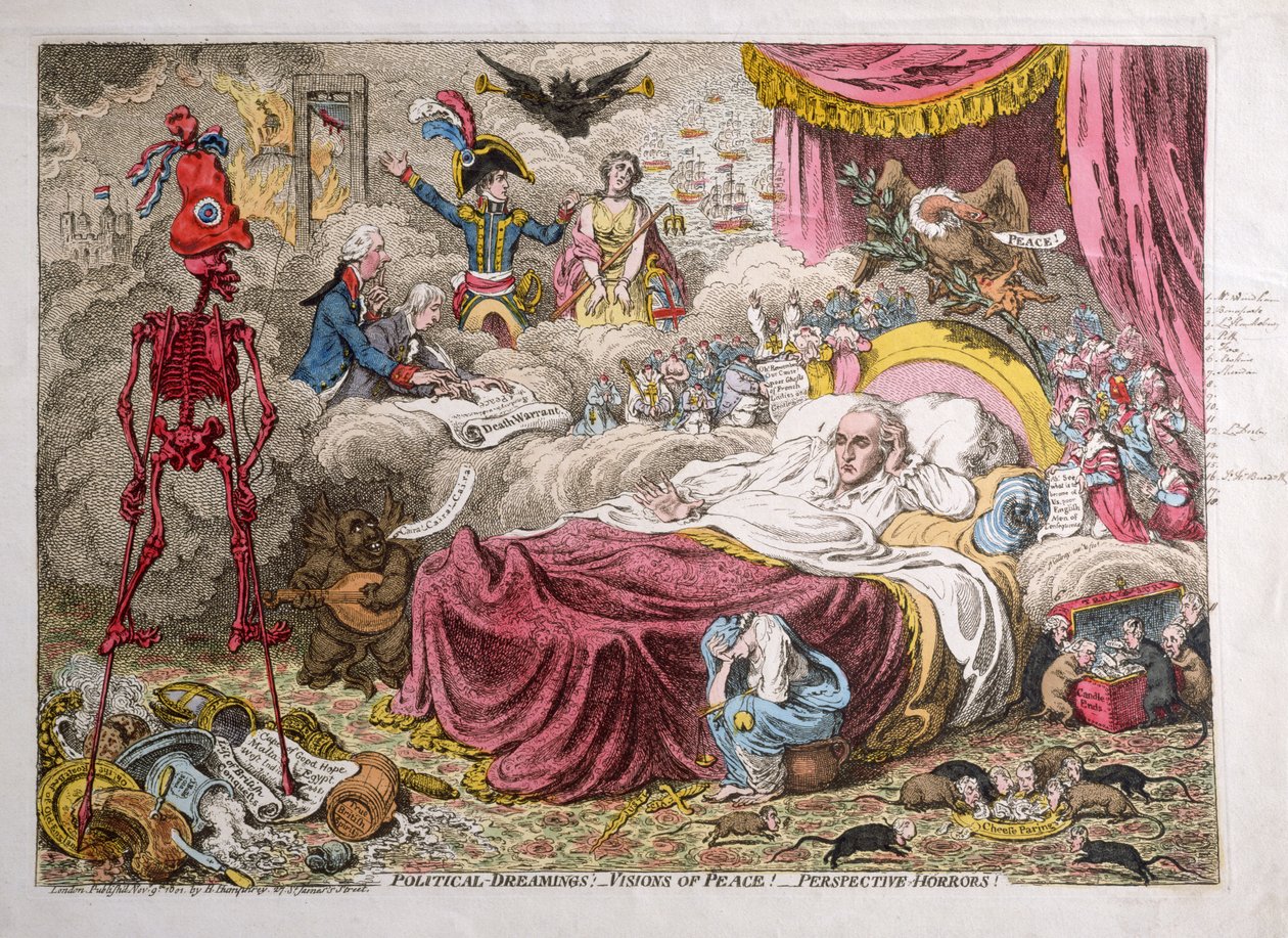 Political-Dreamings! - Visions of Peace! - Perspective Horrors! by James Gillray